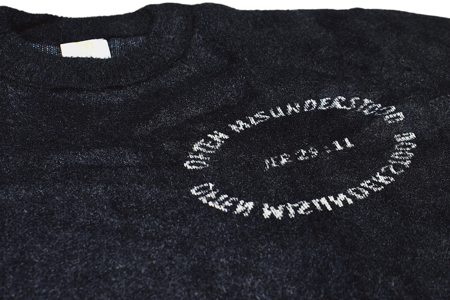OM “Often Misunderstood – Jeremiah 29:11” Knit Crewneck Sweater (Black/White)